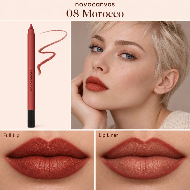 08 Morocco lip liner on a model